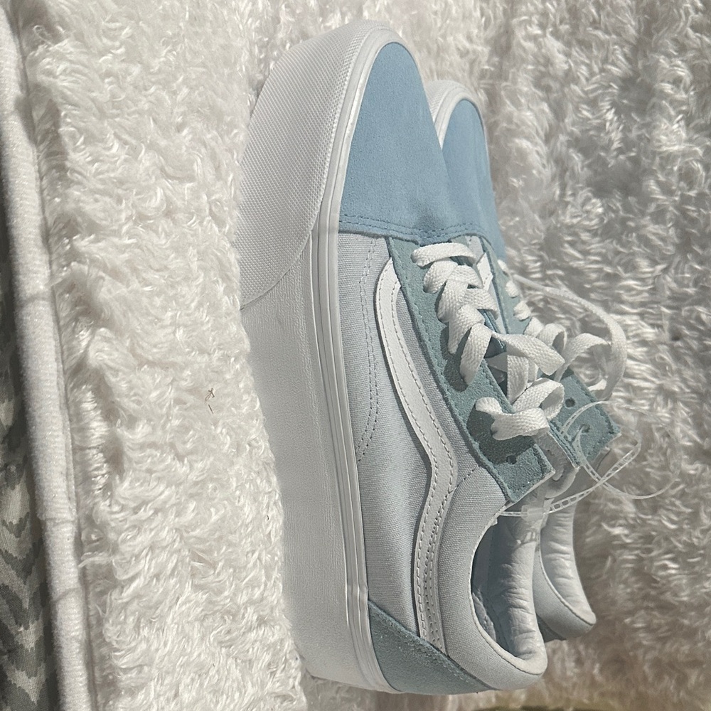 Blue and White Vans
